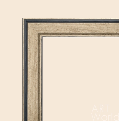 картина масло холст Багет деревянный узкий, цвет "тёплое серебро",  Артворлд.ру