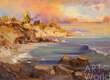 картина масло холст Картина маслом "Море на закате дня", Камский Савелий, LegacyArt