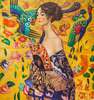 картина масло холст Копия картины Густава Климта "Дама с веером", худ. С. Камский, Климт Густав