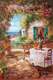 картина масло холст Средиземноморский пейзаж маслом "Под сенью цветов N3", Влодарчик Анджей, LegacyArt