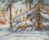 картина масло холст Пейзаж маслом "В еловом лесу зимой", Влодарчик Анджей, LegacyArt