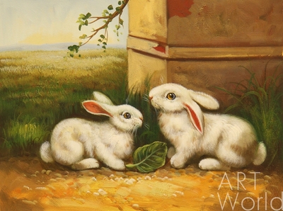 картина масло холст Прованские кролики, Потапова Мария Артворлд.ру