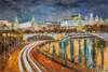 картина масло холст Городской пейзаж "Вид на Кремль через Большой Каменный мост. Версия AV", Влодарчик Анджей, LegacyArt