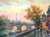 картина масло холст Картина маслом "Париж. Вид с Сены на Эйфелеву башню", Камский Савелий, LegacyArt