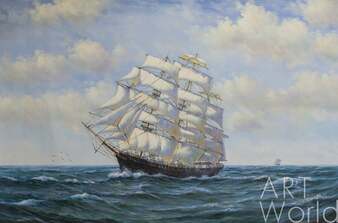Вольная копия картины Доусона Монтегю (Montague Dawson) «Under Sail» (Под парусами) Артворлд.ру