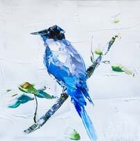Картина маслом "Синяя птица счастья", серия "Птицы" Артворлд.ру