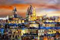 картина масло холст Пейзаж маслом "Высотки Москвы", Родригес Хосе, LegacyArt