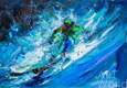 картина масло холст Картина маслом "Лыжник. Спуск с горы", Родригес Хосе, LegacyArt