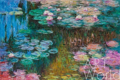 картина масло холст Копия картины Клода Моне "Водяные лилии N42", художник С. Камский, Моне Клод Артворлд.ру