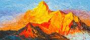 картина масло холст Картина маслом "Закат в горах", Лорти Джоуи, LegacyArt