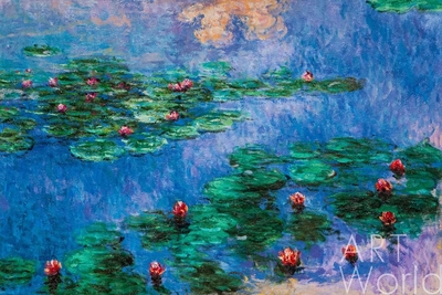 картина масло холст Копия картины Клода Моне "Водяные лилии N41", художник С. Камский, Моне Клод Артворлд.ру