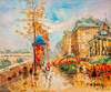 картина масло холст Пейзаж Парижа Антуана Бланшара "La Gare Dorleans et le Quai Dorsay", копия Кристины Виверс, Бланшар Антуан