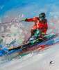 картина масло холст Картина маслом "Лыжник. Спускаясь с горы", Родригес Хосе, LegacyArt