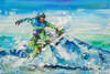 картина масло холст Картина маслом "Сноуборд. Горы. Экстрим", Родригес Хосе, LegacyArt