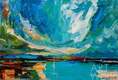 картина масло холст Картина маслом "Там, где море встречается с небом", Родригес Хосе, LegacyArt
