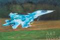картина масло холст Картина маслом "Су-34. Защитник небес", Камский Савелий, LegacyArt