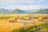картина масло холст Пейзаж маслом "Стога сена на фоне гор", Влодарчик Анджей, LegacyArt