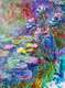 картина масло холст Вольная копия картины Клода Моне "Водяные лилии и агапантус" , Родригес Хосе, LegacyArt