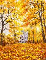 Картина маслом "Золотая осень. В Екатерининском парке"  Артворлд.ру