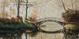 картина масло холст Осенний пейзаж маслом "Утром в парке", Камский Савелий, LegacyArt