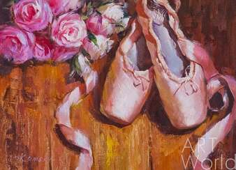 Картина маслом "Волшебные туфельки балерины" Артворлд.ру