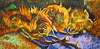 картина масло холст Копия картины Ван Гога "Четыре срезанных подсолнуха" (копия Анджея Влодарчика), Ван Гог
