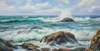 картина масло холст Морской пейзаж «Море, море, мир бездонный… N4», Лагно Дарья, LegacyArt