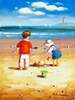 картина масло холст Картина в детскую "Дети на пляже N15", Потапова Мария