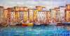 картина масло холст Картина "Пейзаж с парусниками на фоне города N4", Виверс Кристина, LegacyArt