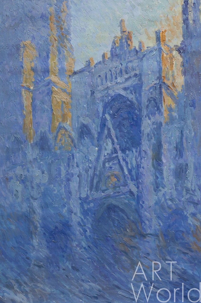 картина масло холст Картина "Руанский собор, фасад (эффект утра), (1892-1894)", копия С.Камского, Моне Клод (Oscar-Claude Monet) Артворлд.ру