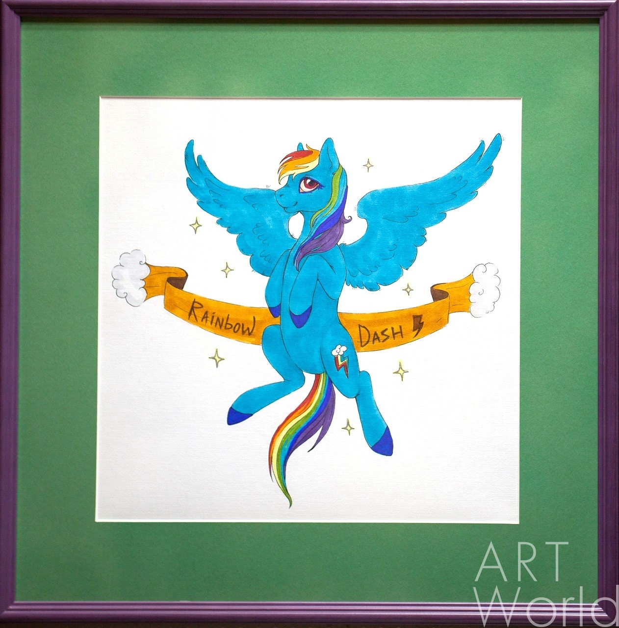 картина масло холст Пони Радуга Деш (Pony Rainbow Dash), Картины в интерьер, LegacyArt