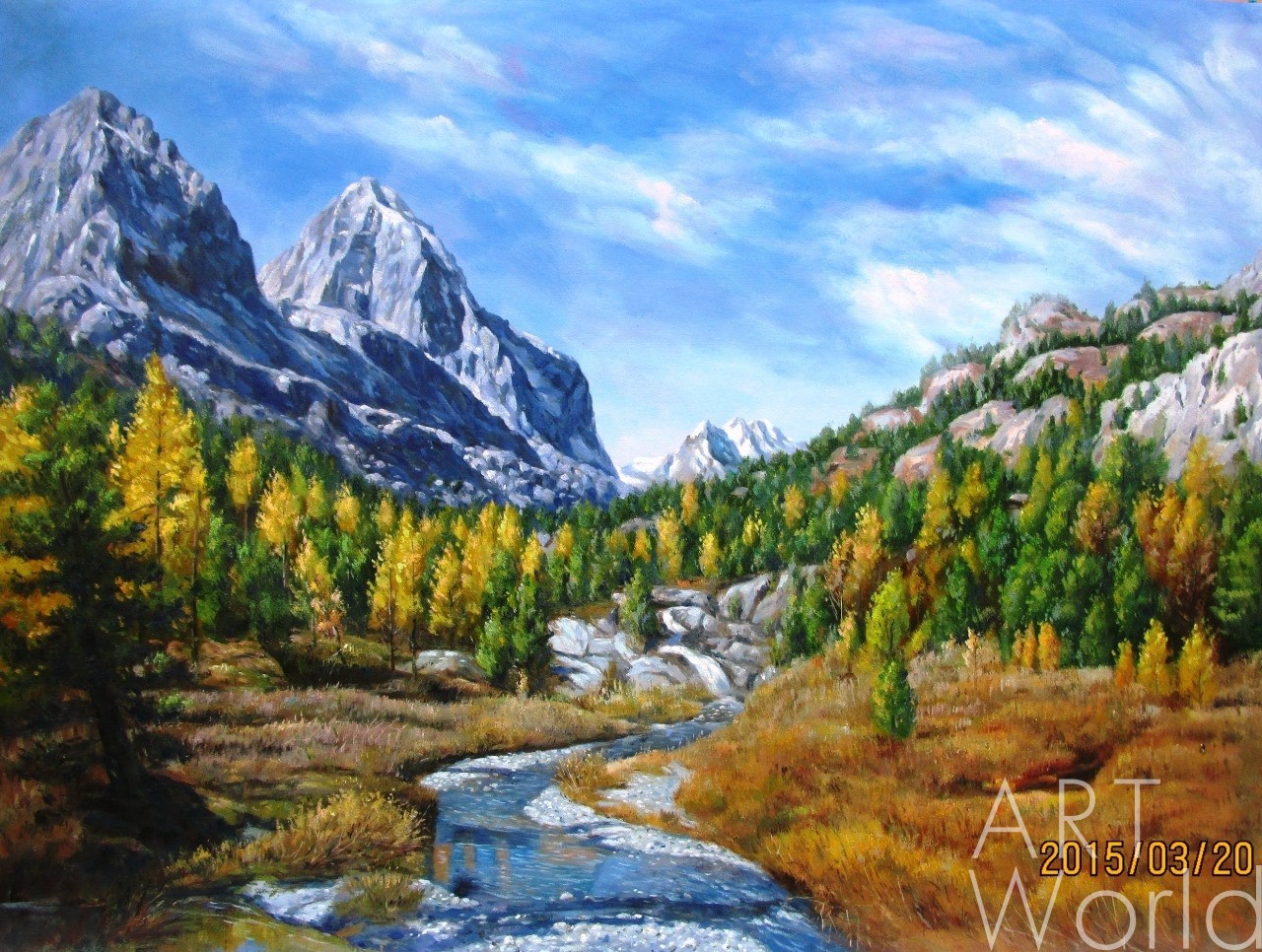 картина масло холст Картина "Осень в горах", Камский Савелий, LegacyArt