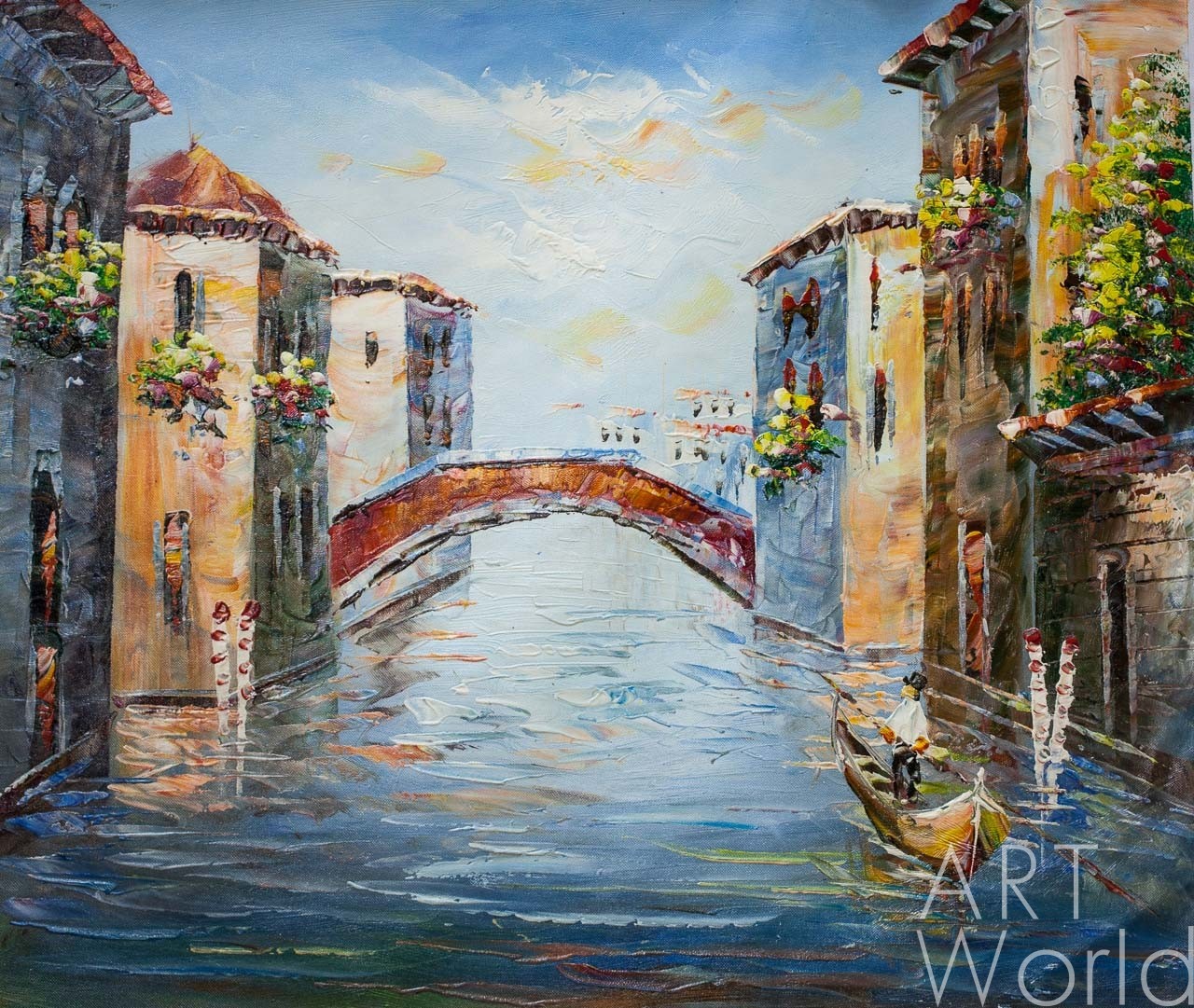 картина масло холст Пейзаж маслом "Венецианские мотивы N8", Картины в интерьер, LegacyArt