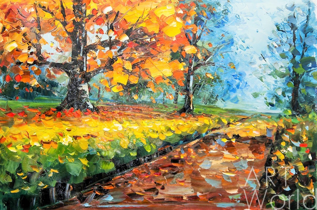 картина масло холст Пейзаж природный маслом "Осенняя мозаика", Родригес Хосе, LegacyArt