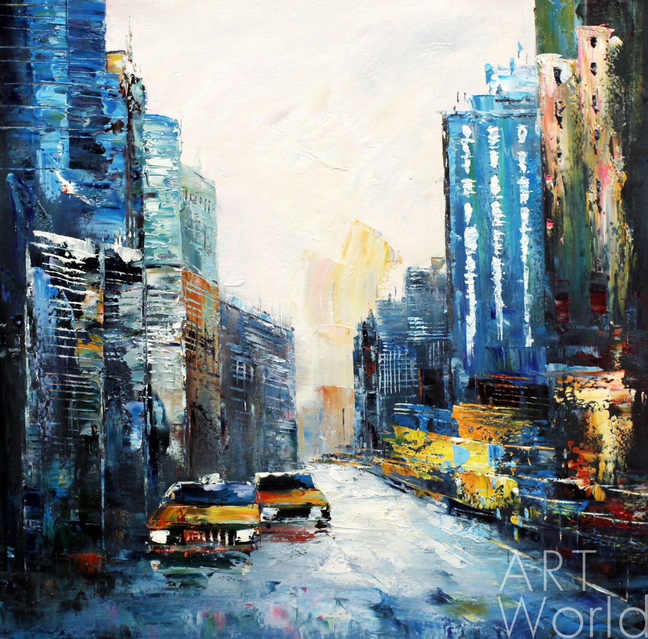 картина масло холст Картина маслом "New York, I love that city (Нью-Йорк, я люблю этот город) N2", Виверс Кристина, LegacyArt Артворлд.ру