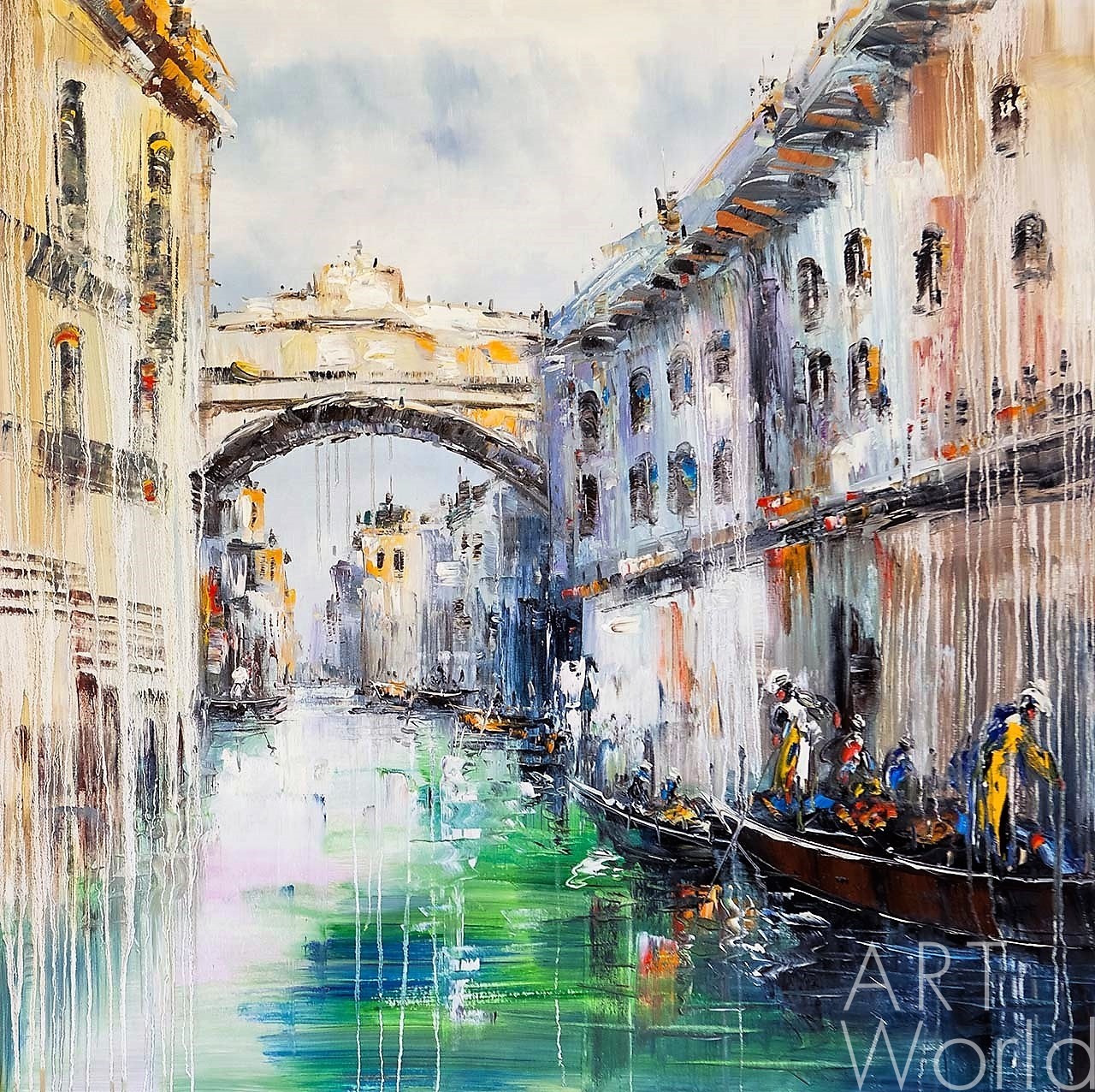 картина масло холст Картина маслом "Прогулка по Венеции", Виверс Кристина, LegacyArt