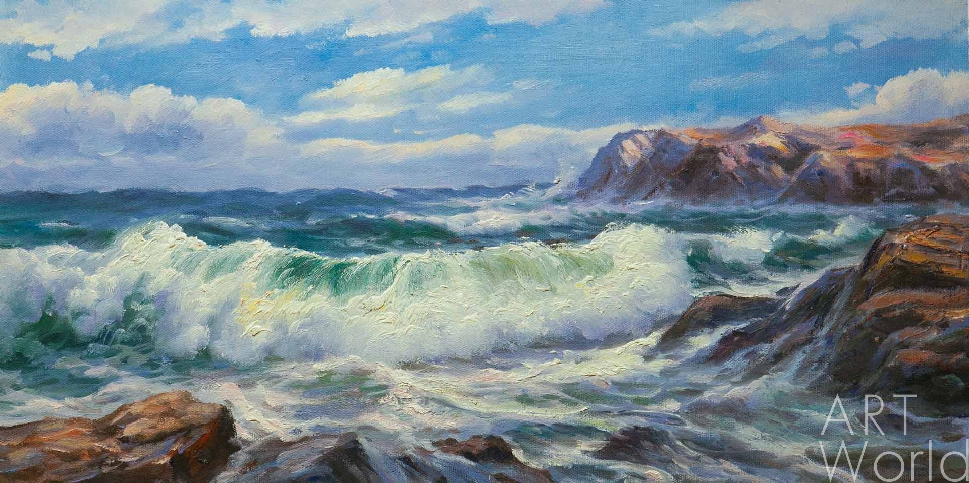 картина масло холст Морской пейзаж «Море, море, мир бездонный… N2», Лагно Дарья, LegacyArt