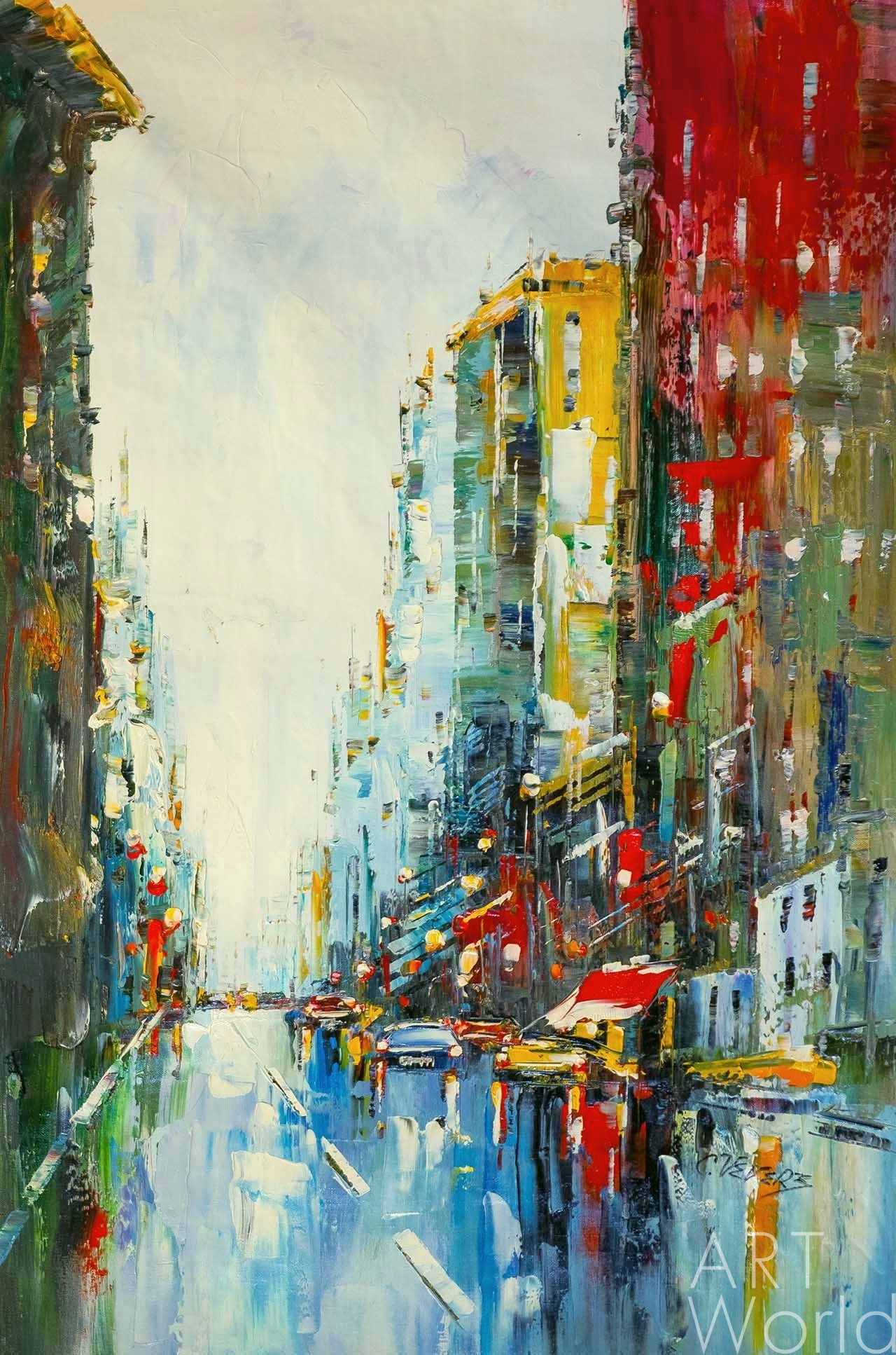 картина масло холст Картина маслом "На улицах большого города", Виверс Кристина, LegacyArt