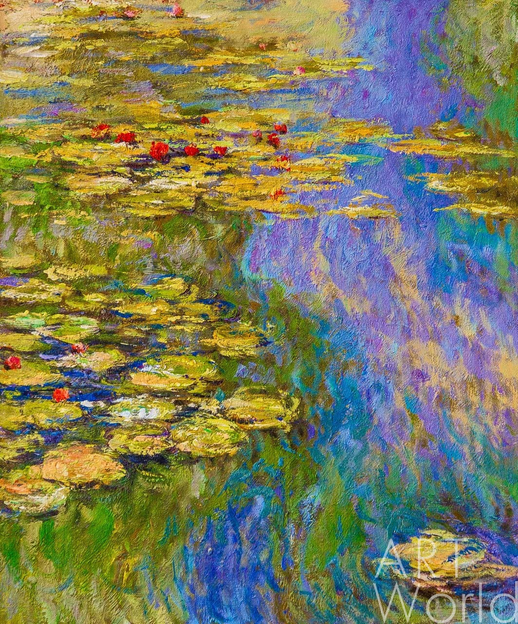 картина масло холст Копия картины Клода Моне "Водяные лилии", N7, художник С. Камский , Моне Клод (Oscar-Claude Monet) Артворлд.ру