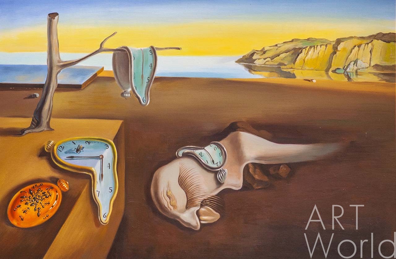 картина масло холст Картина маслом "Постоянство памяти", копия картины Сальвадора Дали, Дали Сальвадор (Salvador Dalí) Артворлд.ру