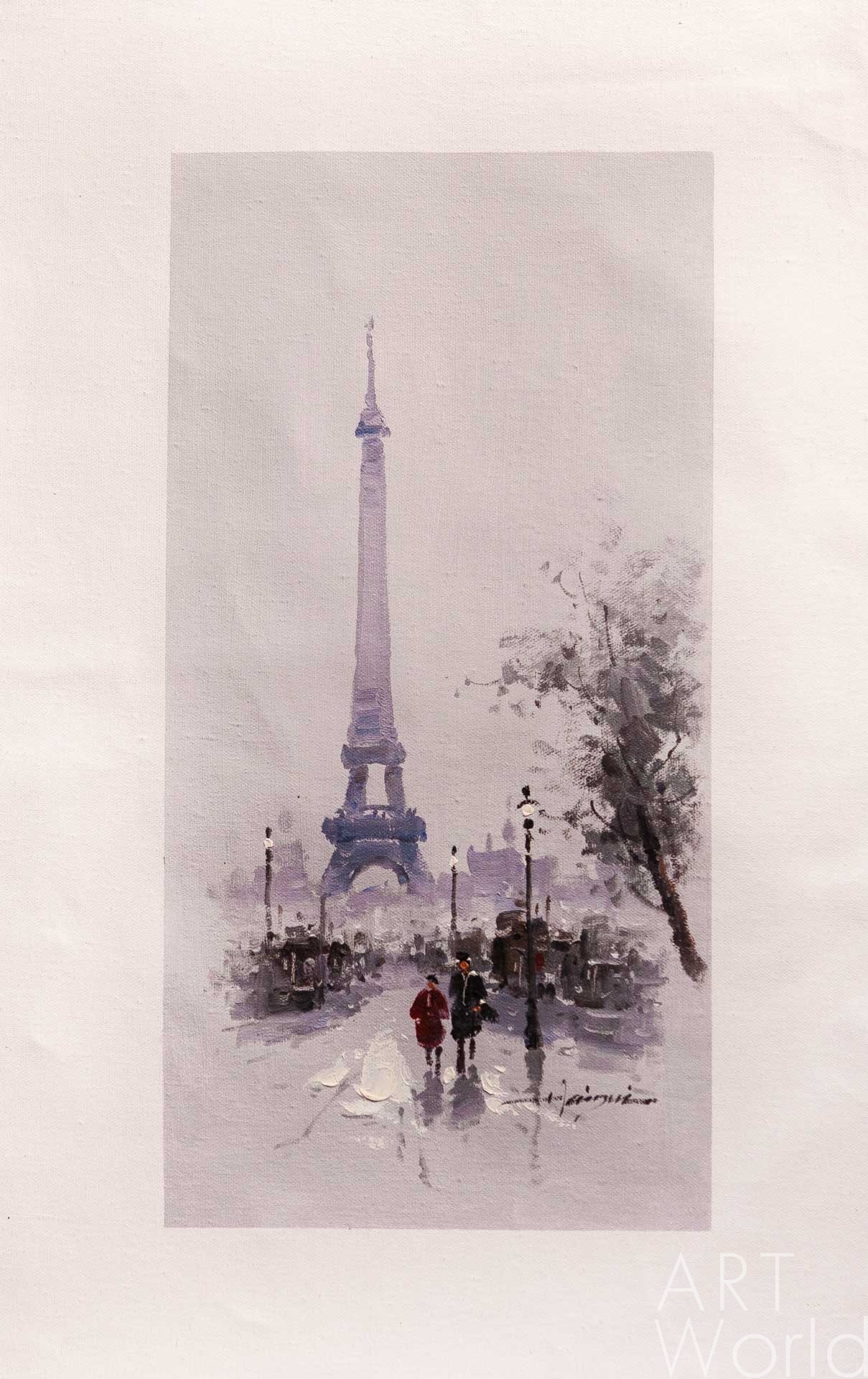 картина масло холст Картина маслом "Парижские зарисовки. Эйфелева башня", Картины в интерьер, LegacyArt