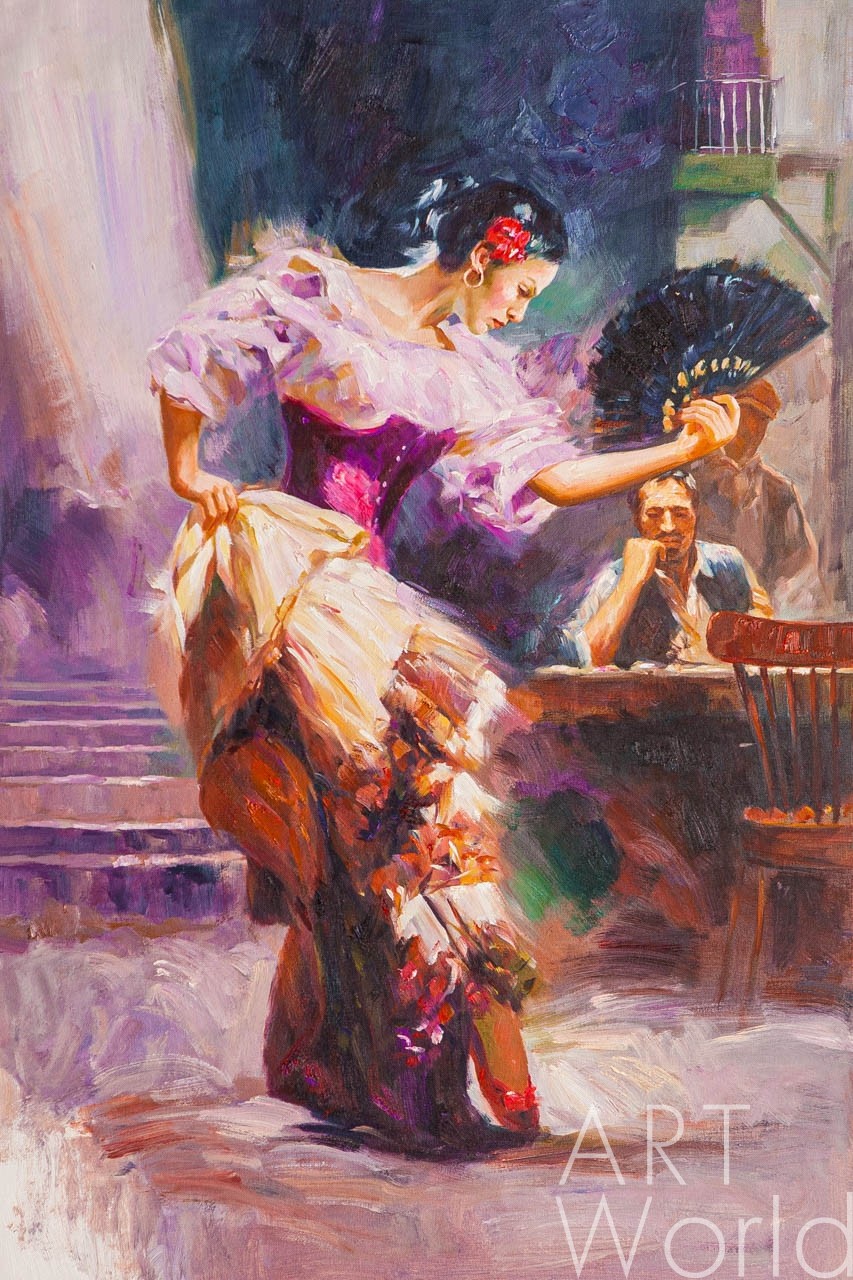 картина масло холст Копия картины Пино Дени "Танцовщица" (The Dancer), худ. С. Камский, Пино Дени Артворлд.ру