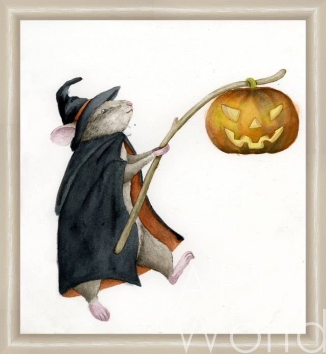 картина масло холст Иллюстрация "Мышиный Хэллоуин", Матвеева Анна, LegacyArt Артворлд.ру