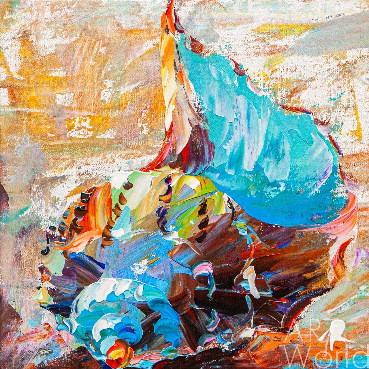 картина масло холст Картина маслом "Ракушка. На дне морском N2", Родригес Хосе, LegacyArt Артворлд.ру