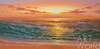 картина масло холст Картина маслом "Пламенный закат над изумрудным морем", Лагно Дарья, LegacyArt