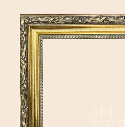 картина масло холст Багет деревянный бронзовый с узором,  Артворлд.ру