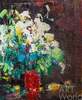 картина масло холст Картина маслом "Букет хризантем в стиле импрессионизм", Гомеш Лия, LegacyArt