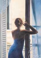Картина маслом "Девушка у окна. Раннее утро" Артворлд.ру