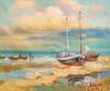 картина масло холст Картина маслом "Лодки на морском берегу. Полдень", Камский Савелий, LegacyArt