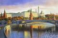картина масло холст Картина маслом "Ранним утром около Кремля", Картины в интерьер, LegacyArt